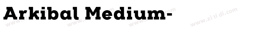Arkibal Medium字体转换
